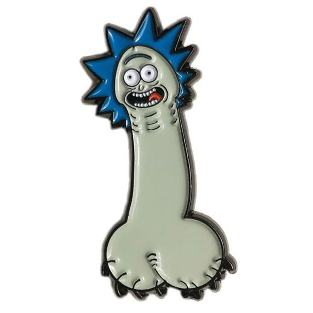 Geeky  Kinky Dick Rick Grey Pin