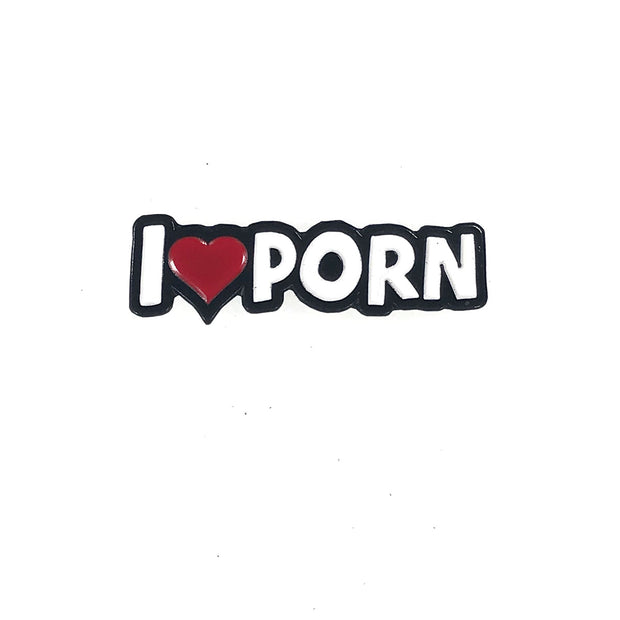 Geeky  Kinky I Heart Porn Pin