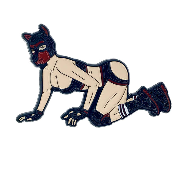 Geeky  Kinky Pup Girl Pin