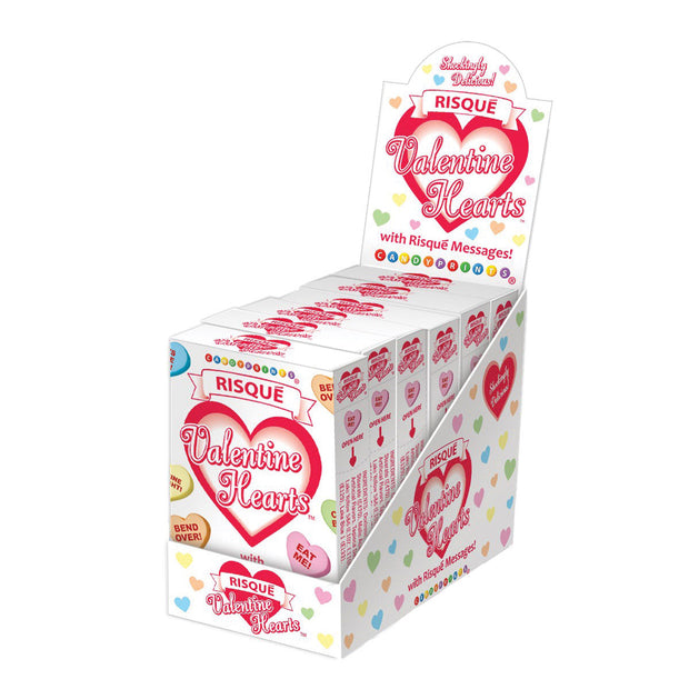 Valentine Risque Candy Hearts 2oz Boxes - Display of 6