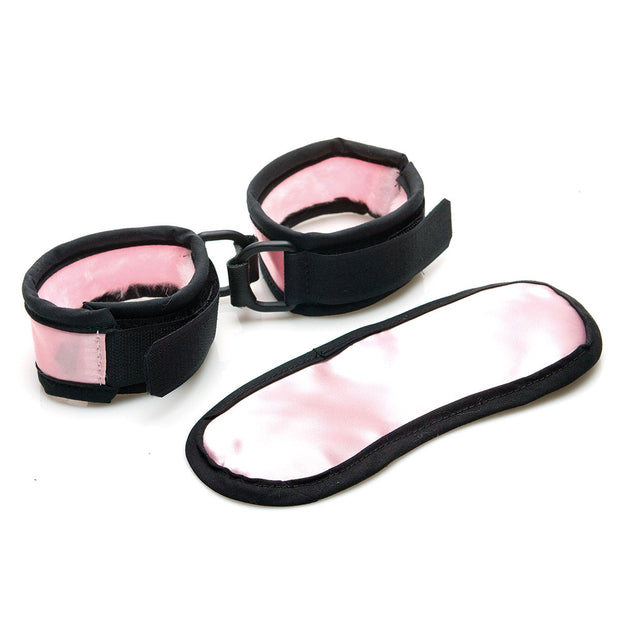 Sex Kitten Mask/Cuff Set – Pink and Black