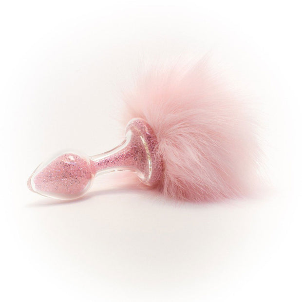 Crystal Delights Magnetic Sparkle Bunny Tail  - Pink